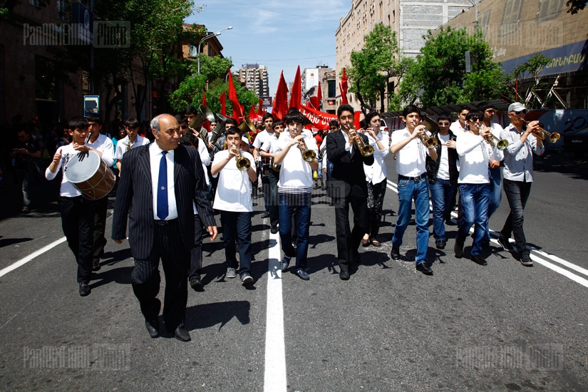 Communist party of Armenia celebrates the Labor Day 