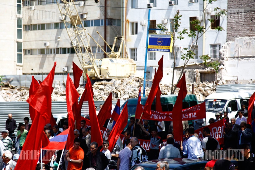 Communist party of Armenia celebrates the Labor Day 