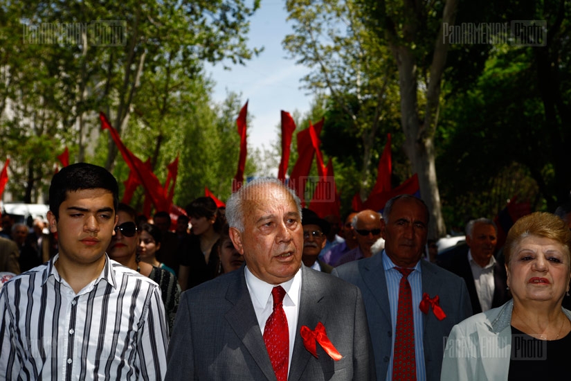 Communist party of Armenia celebrates the Labor Day 