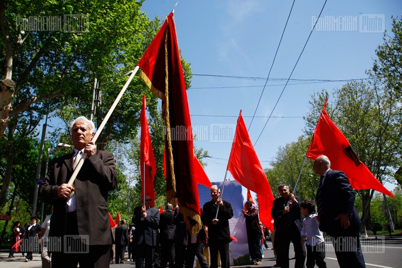 Communist party of Armenia celebrates the Labor Day 