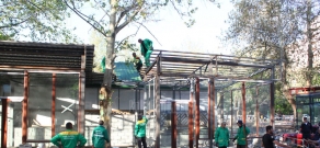 Dismantling of Mashtots park boutiques 