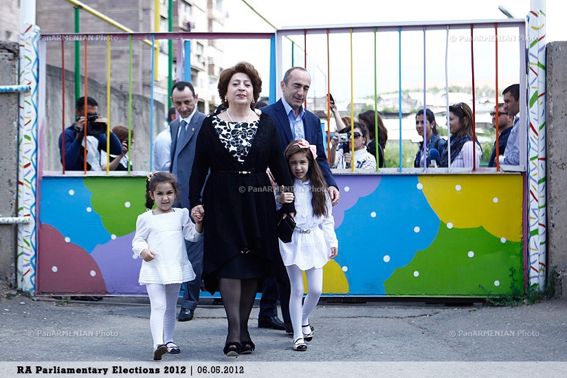 Second President Robert Kocharyan with his family