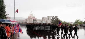 В Степанакерте прошла генеральная репетиция военного парада,  посвященного 20-летию освобождения Шуши и формирования Армии обороны НКР