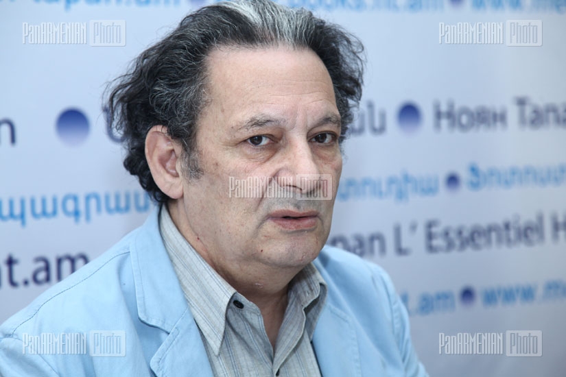 Press conference of sociologist Aharon Adibekyan
