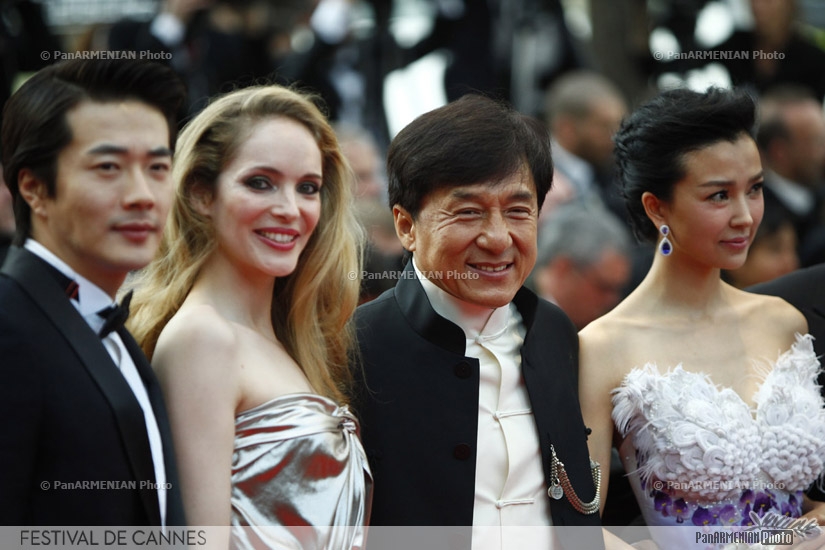 Hong Kong actor Jackie Chan (2ndR)