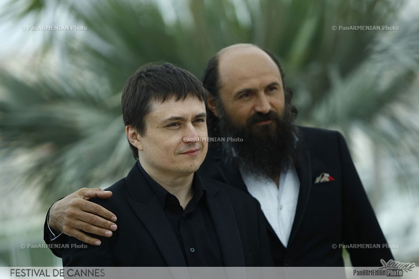 Romanian director Cristian Mungiu and actor Valeriu Andriuta 
