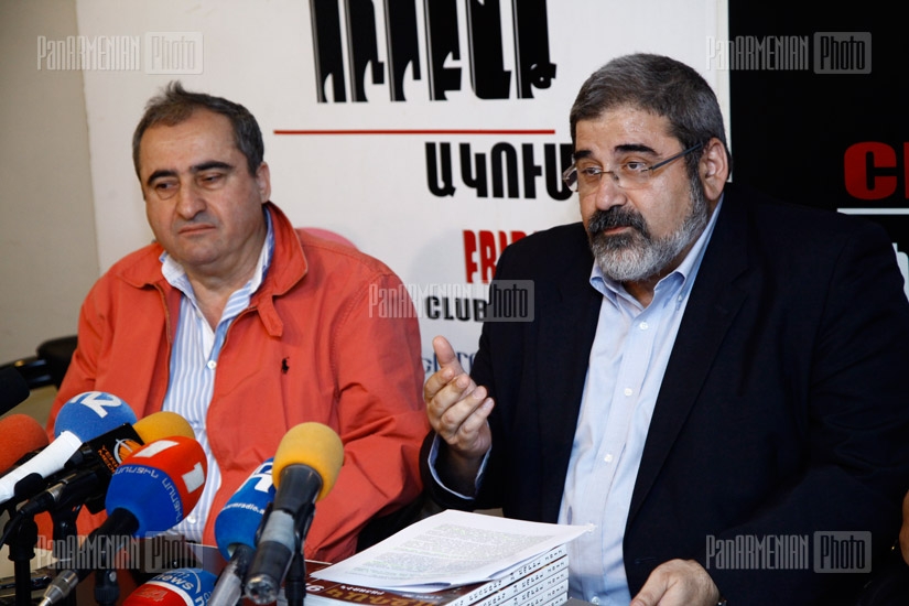 Press conference of Director of the ARF bureau's Hay Dat and political affairs office Giro Manoyan and arti critic Movses Herkelyan