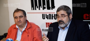 Press conference of Director of the ARF bureau's Hay Dat and political affairs office Giro Manoyan and arti critic Movses Herkelyan