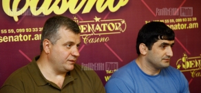 Press conference of Armenian participants of Europe's Armwrestling championship