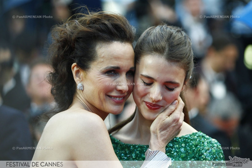 US actress Andie MacDowell (L) and her daughter Sarah Margaret Qualley