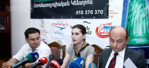 Press conference concerning Covered market