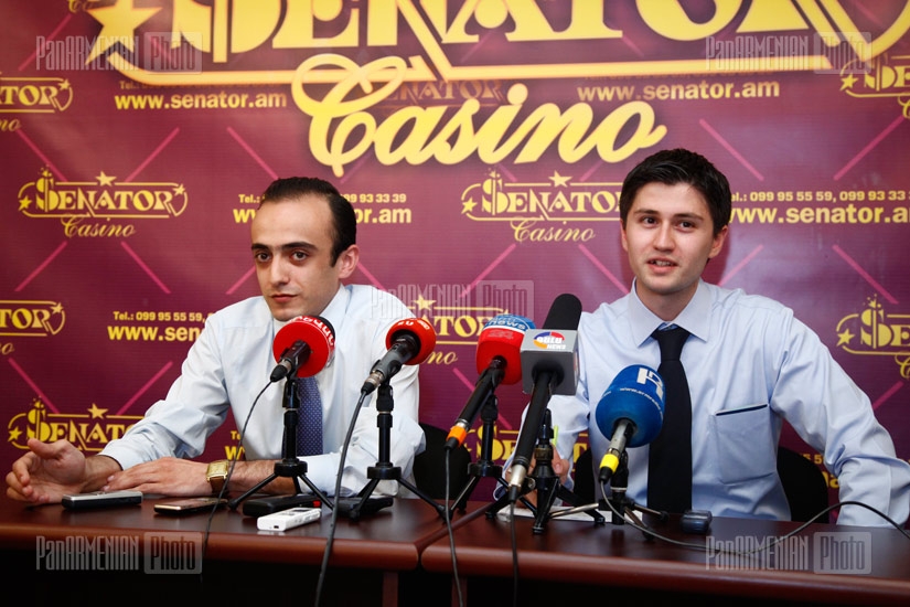 Press conference of The International and Comparative Law Center co-founder Levon Gevorgyan and  Taron Simonyan