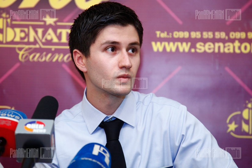 Press conference of The International and Comparative Law Center co-founder Levon Gevorgyan and  Taron Simonyan
