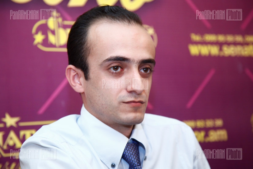 Press conference of The International and Comparative Law Center co-founder Levon Gevorgyan and  Taron Simonyan