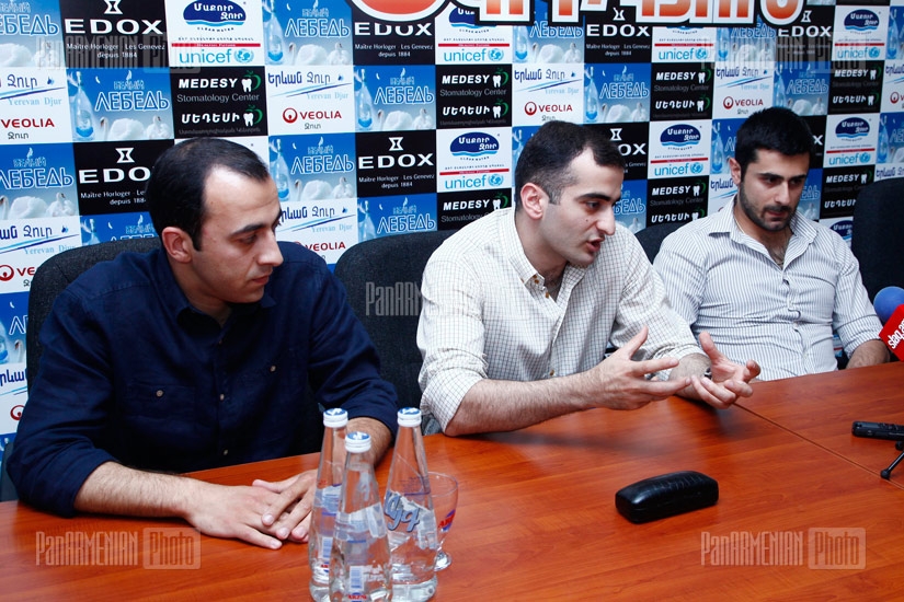 Press conference of BB Media representatives Karen Babajanyan, Eduard Kankanyan and Tigran Sargsyan