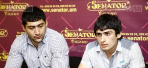 Press conference of arm-wrestlers Artavazd Nalbandyan and Ashot Sokhakyan 