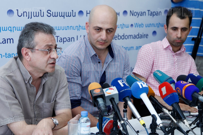 Press conference of Vahram Mirakyan, Zhirayr Dadasyan and Pavel Sargsyan concerning TV censorship 