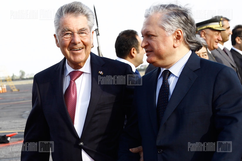 В Армению с официальным визитом прибыл президент Австрии Гайнц Фишер