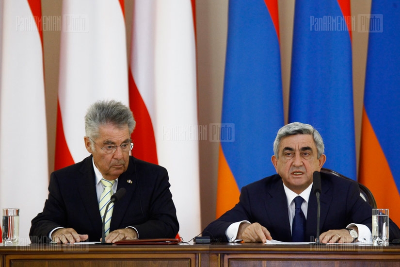 Joint press-conference of RA President Serzh Sargsyan and his Austrian counterpart Heinz Fischer