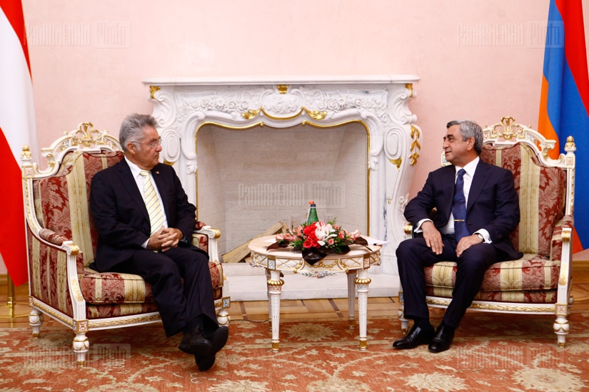 Meeting of RA President Serzh Sargsyan and his Austrian counterpart Heinz Fischer