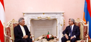 Meeting of RA President Serzh Sargsyan and his Austrian counterpart Heinz Fischer