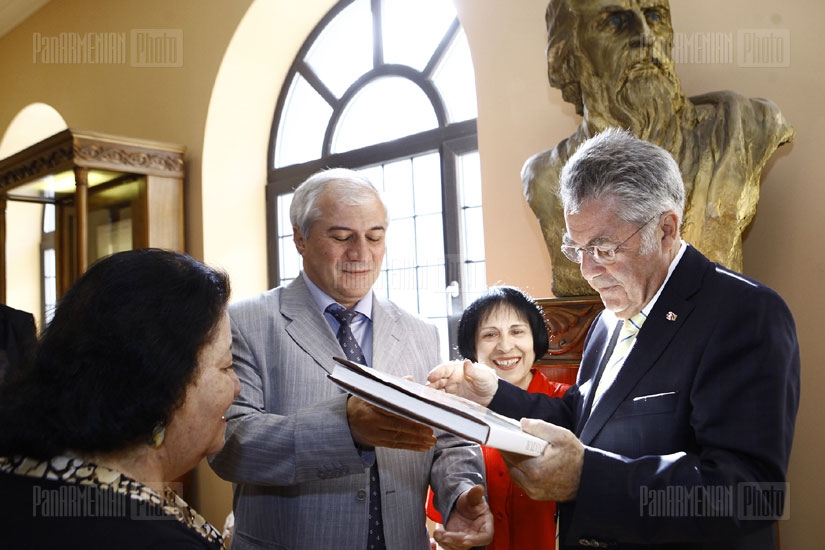 President of Austria Heinz Fischer visits Museum of Ancient Manuscripts Matenadaran