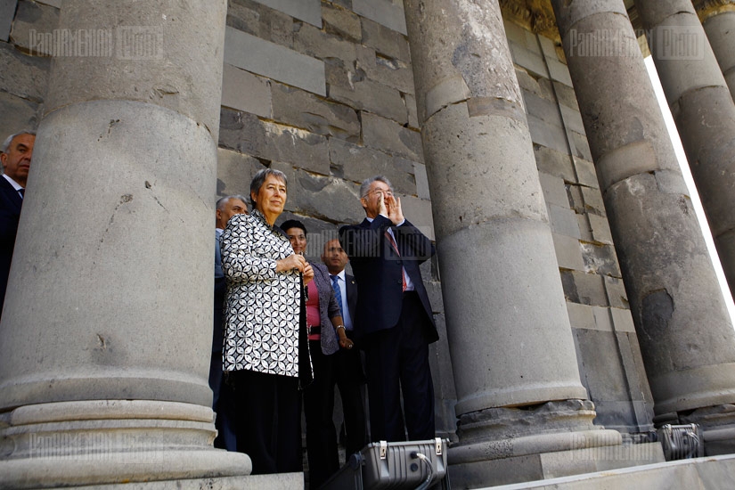 Austrian President Heinz Fischer's visit to Garni temple and Geghard Monastery