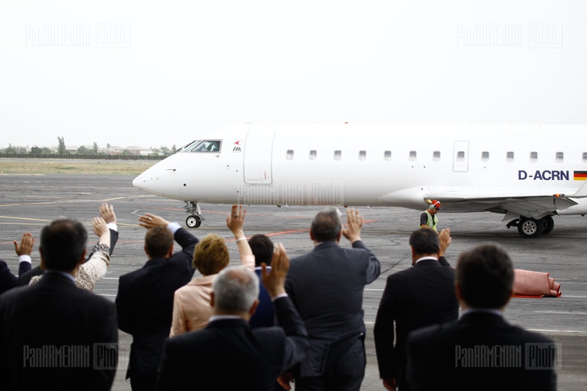 Austrian President Heinz Fischer departs from Yerevan