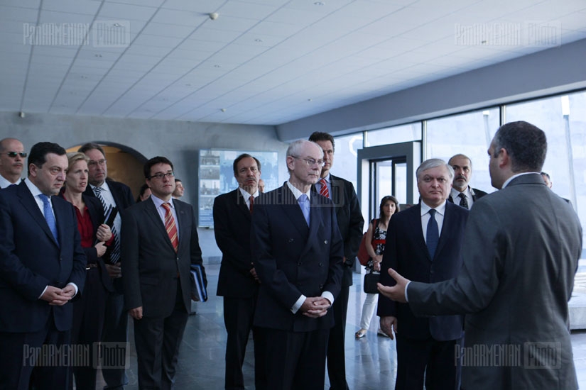 European Council President Herman Van Rompuy visits Armenian Genocide Memorial