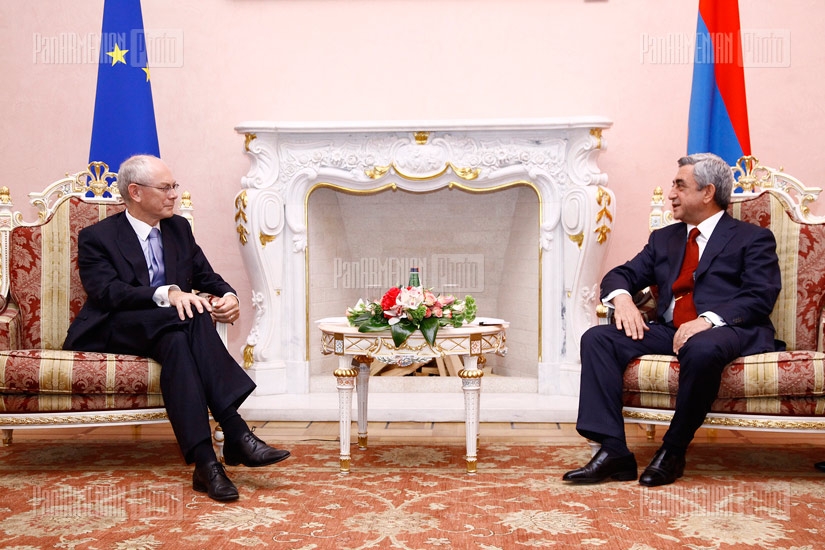 RA President Serzh Sargsyan receives President of European Council Herman Van Rompuy