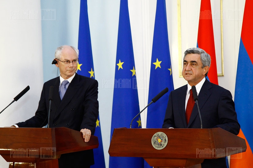 Joint press conference of RA President Serzh Sargsyan and President of European Council Herman Van Rompuy