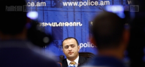 Press conference of head of Armenian police investigation department Armen Ayvazyan