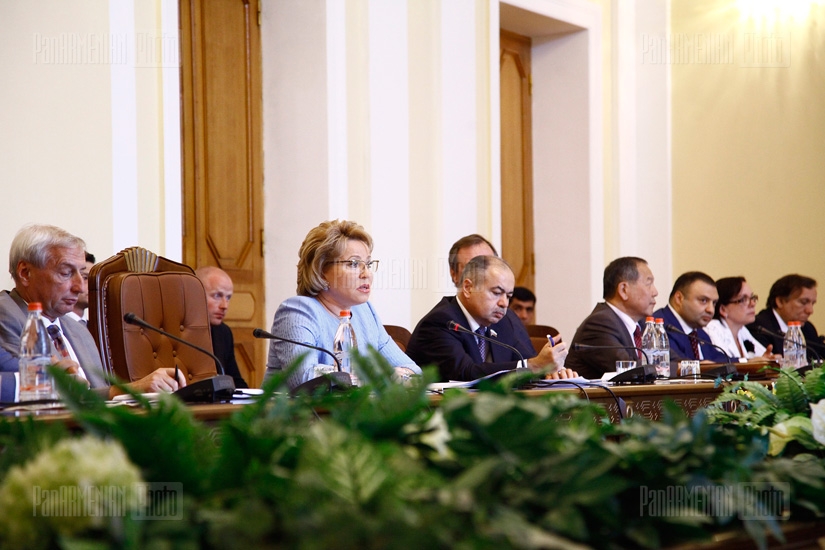 Briefing of Russia’s Federation Council chairperson Valentina Matvienko