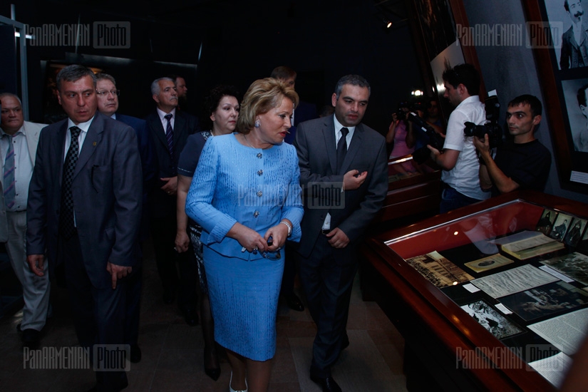 Valentina Matvienko, chairperson of Russia's Federation Council, visits Tsitsernakaberd	