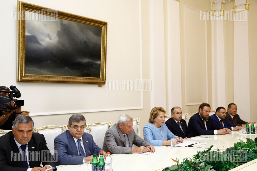 Armenian President Serzh Sargsyan meets Russia’s Federation Council chairperson Valentina Matvienko