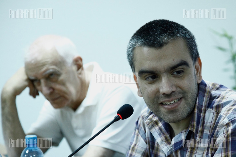 Press conference of film directors José Luis Torres Leiva and Özcan Alper
