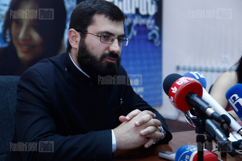 News conference of Father Shahe Ananyan, a celibate priest of the Armenian Apostolic Church at Mother See of Holy Etchmiadzin