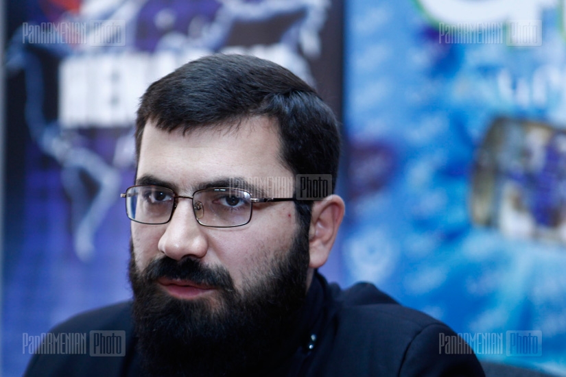 News conference of Father Shahe Ananyan, a celibate priest of the Armenian Apostolic Church at Mother See of Holy Etchmiadzin