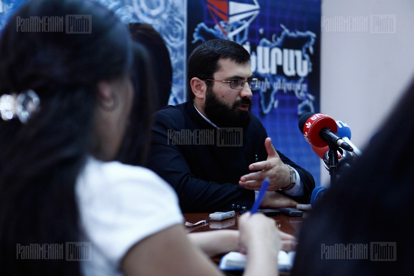 News conference of Father Shahe Ananyan, a celibate priest of the Armenian Apostolic Church at Mother See of Holy Etchmiadzin