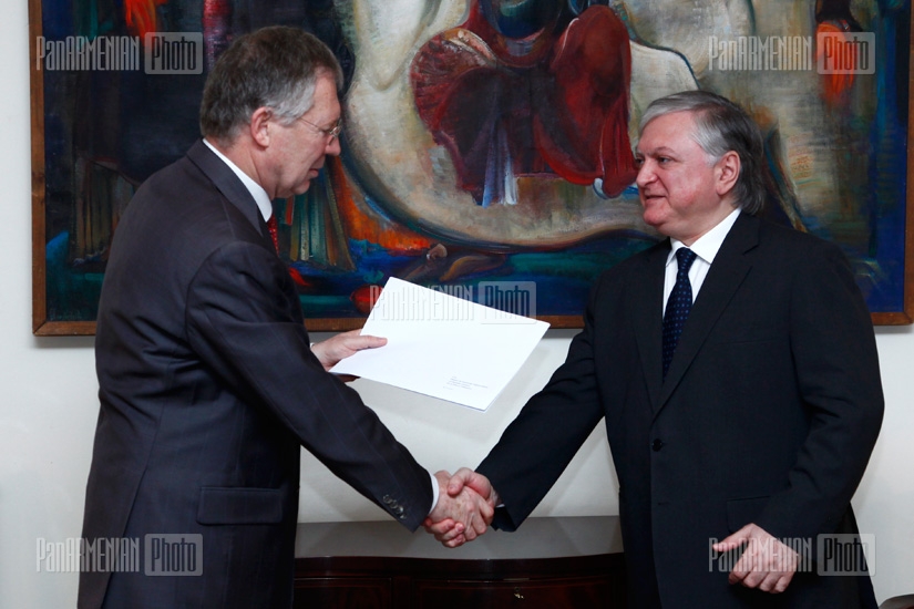  Foreign Minister Edward Nalbandian met with Ambassador of Germany Rainer Morelin