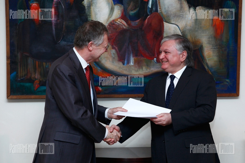  Foreign Minister Edward Nalbandian met with Ambassador of Germany Rainer Morelin