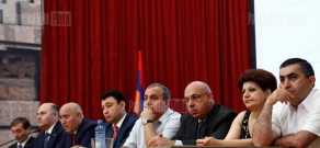 Press conference of Armenian observing mission of Artaskh presidential elections