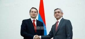 President Serzh Sargsyan received the Head of the RF Presidential Staff Sergei Naryshkin