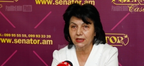 Press conference of Silva Achoyan, head of secondary education department at Yerevan city administration