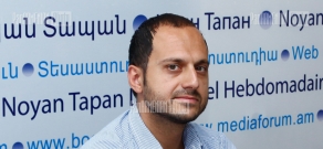 Press conference of Syrian Armenians - writer and poet Tigran Gaboyan