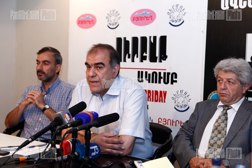 Press conference of Zhirayr Sefilyan, Harutyun Mesrobyan and Garegin Chugaszyan