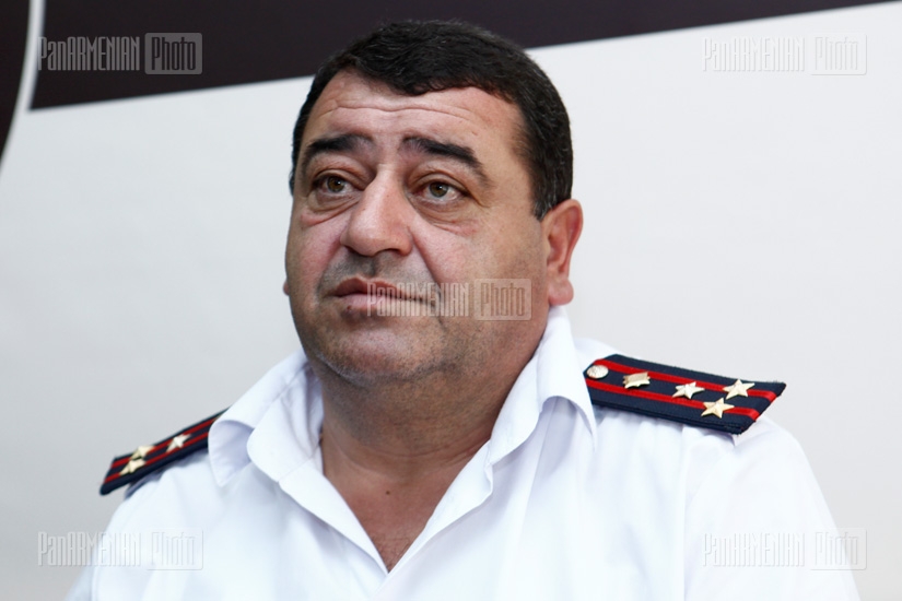 News conference of Emergency Situations Ministry’s special lifeguard detachment commander Samvel Mkrtcyan