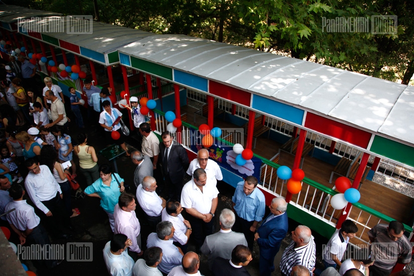 Открытие отремонтированной Детской железной дороги в Ереване