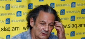 Press conference of  sociologist Aharon Adibekyan