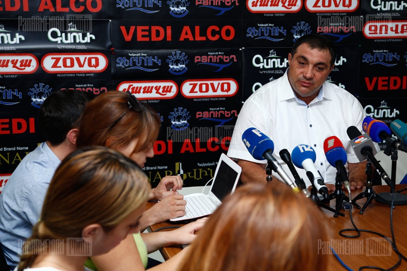 Press conference of Armenian Weightlifting Federation President Samvel Khachatryan